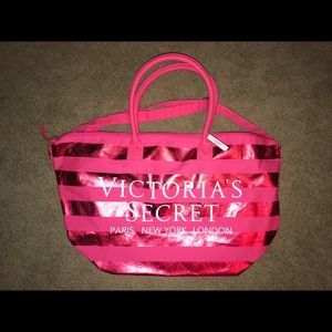 NEW Victoria’s Secret Pink Striped Tote